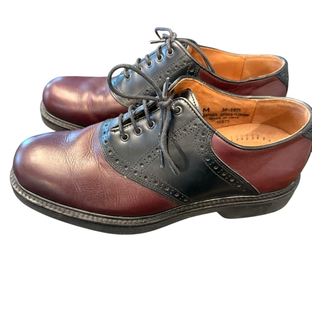 Johnston & Murphy Passport Burgundy Black Oxfords 20-2801 Men's Shoes size 8.5